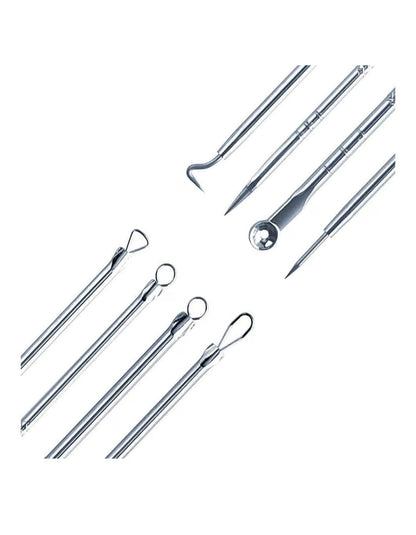 4pcs Set of Tools Spot Extractor Pore Cleansing Needle Hook Kit