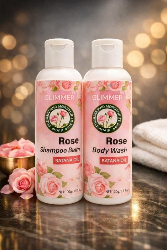 Rose Body Wash and Rose Shampoo (Combo of 2)